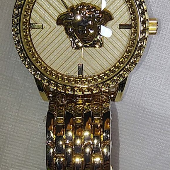 MEN'S VERSACE 40mm gold on gold WATCH - Picture 5 of 7